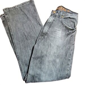 Womens Slim Gray‎ Denim Jeans Size 16 bootcut bell bottom Arizona Jean Co
